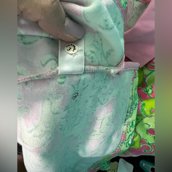 NWT Lilly Pulitzer White Label Phipps Pink Fried Catfish PatternTerrCloth Polo - Picture 8 of 10